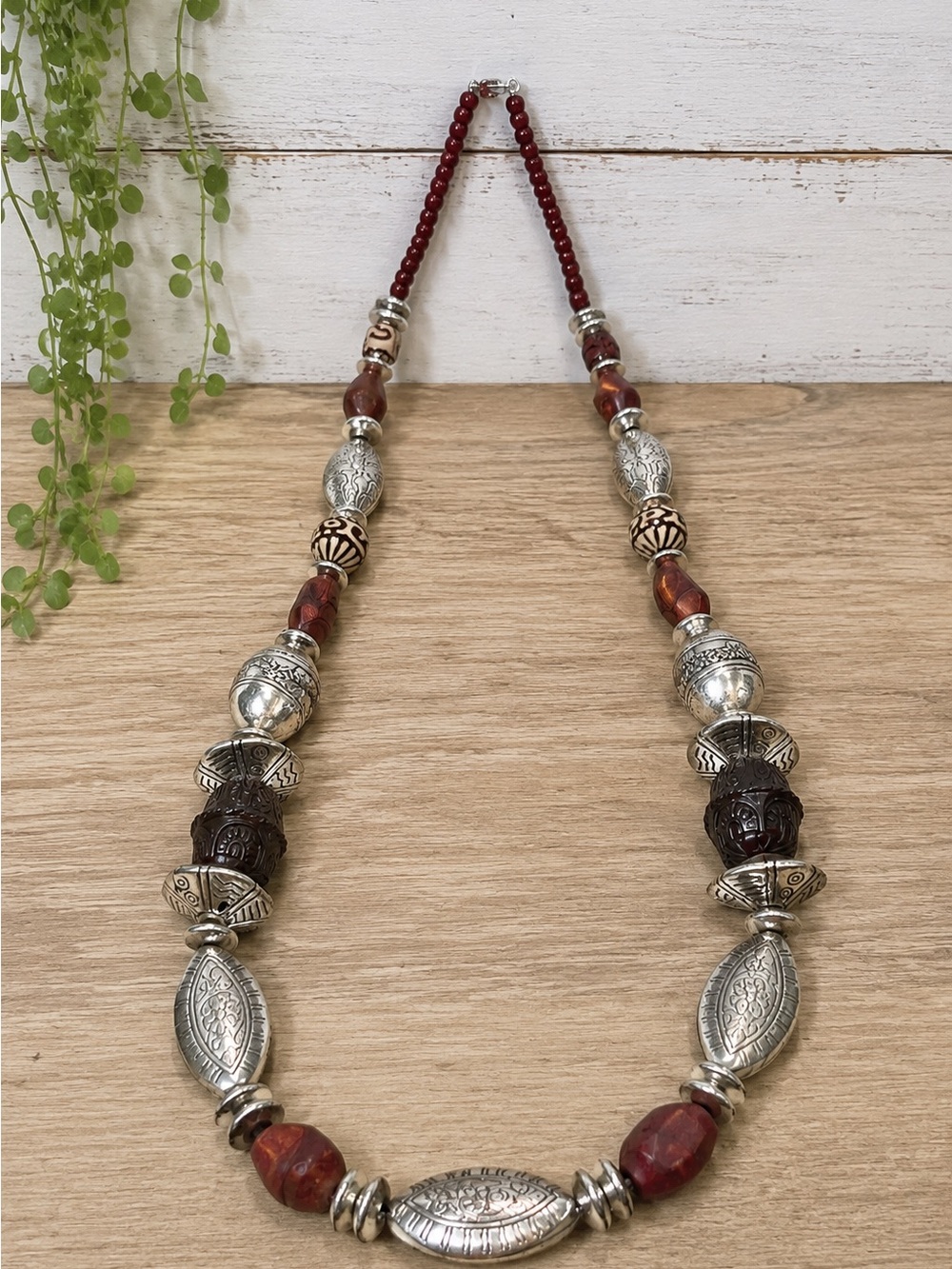 AVON HS Artsy Boho Tribal Southwestern Style Necklace - 30 in